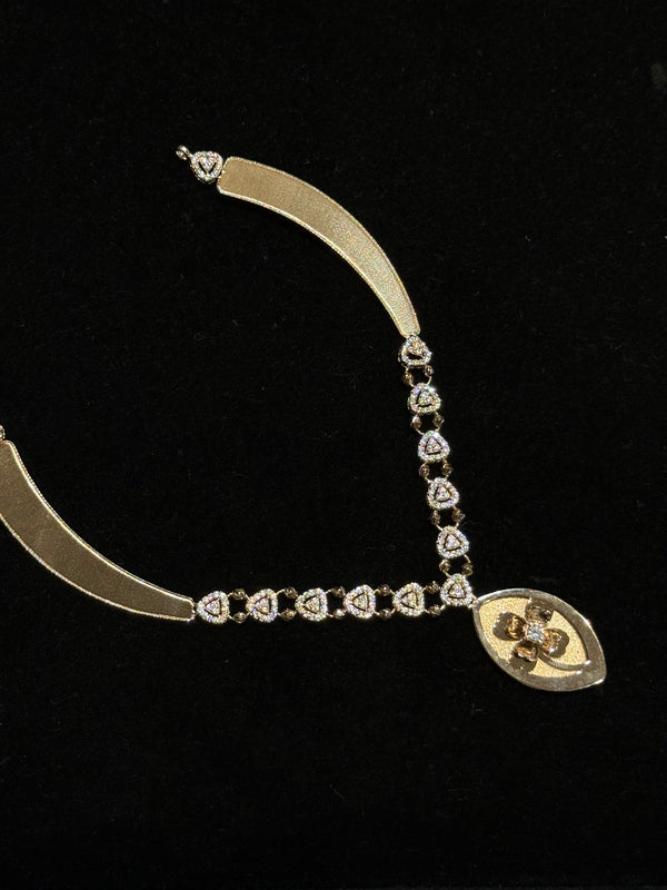 Rose Gold 925 Silver Necklace