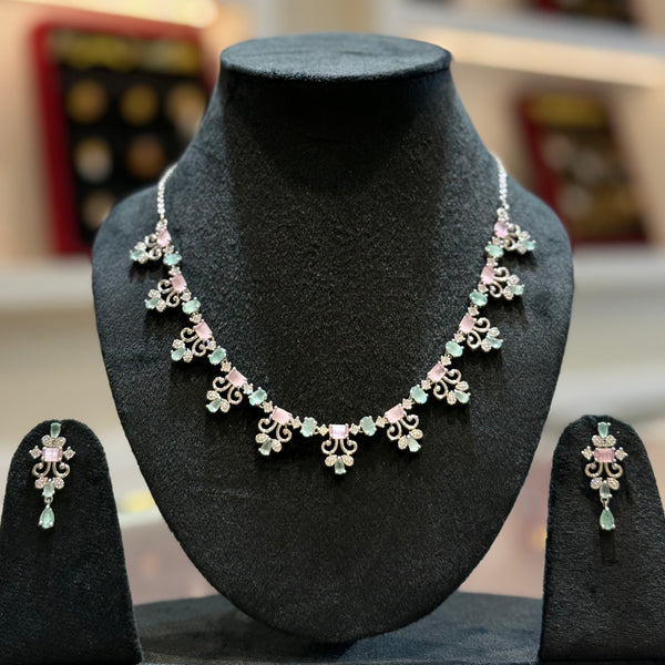 colourstone multicolour 925 Silver Necklace