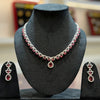 Red stone Silver Necklace