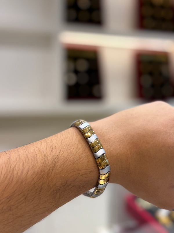 Golden Polish 925 pure silver bracelet