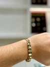 Golden polish with enamel 925 silver bracelet