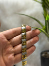 Golden Polish 925 pure silver bracelet