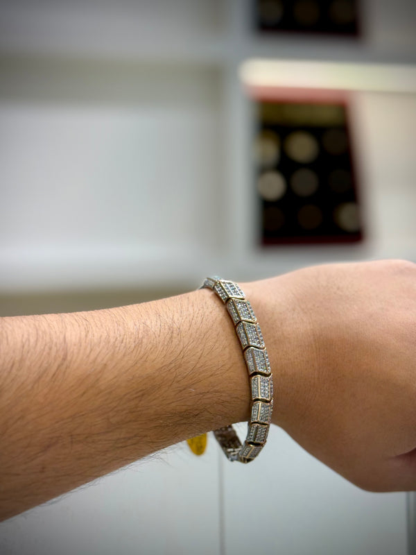 Pure Silver bracelet with cz stones