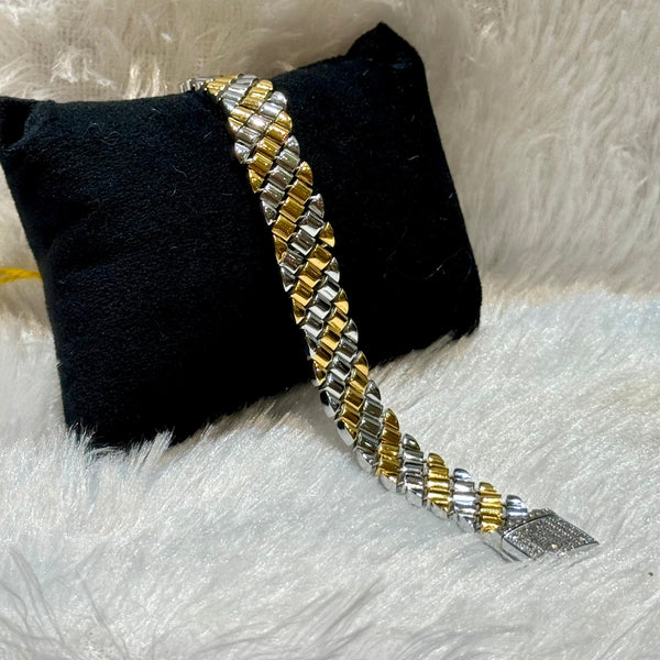 Golden polish 925 sterling silve bracelet