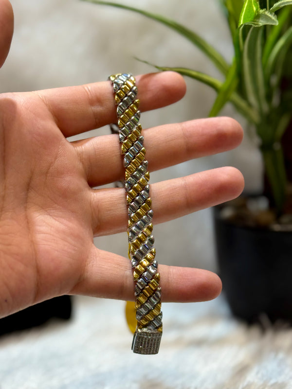 Golden polish 925 sterling silve bracelet