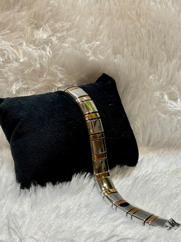 platinum finish silver bracelet