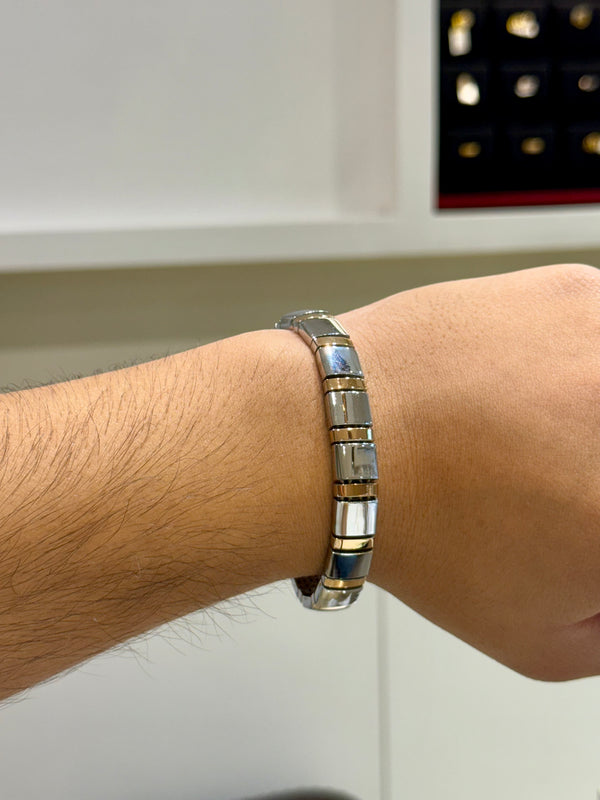 platinum finish silver bracelet