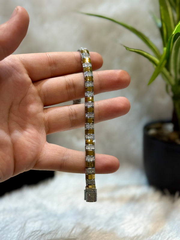 golden Polish 925 silver bracelet