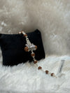 Rudraksh mens silver bracelet