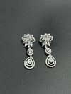 white stones 925 silver earrings