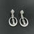 Cz stones 925 silver earrings