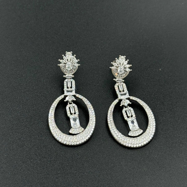 Cz stones 925 silver earrings