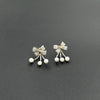 white Moti 925 silver earrings