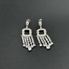 white stone 925 silver earrings