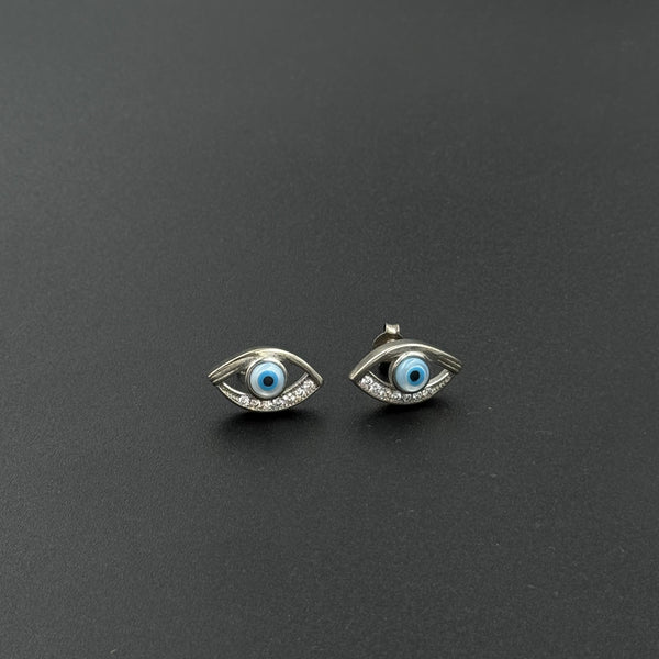 evil eye 925 silver earrings