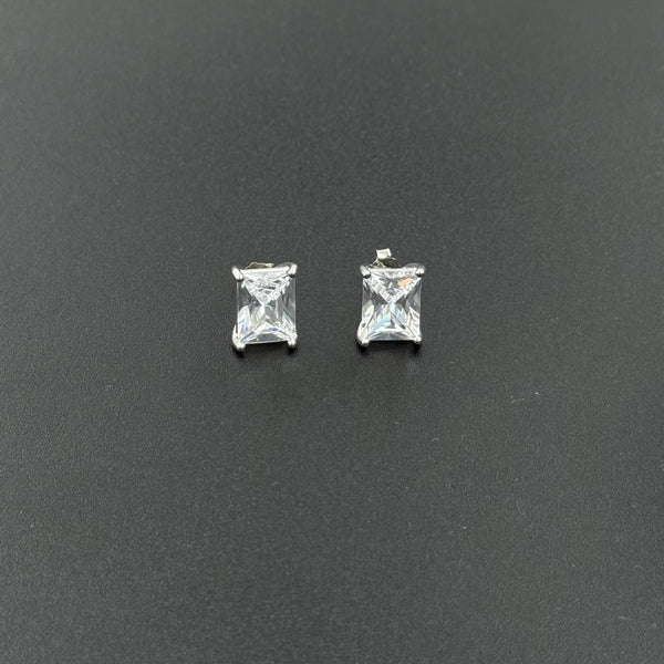 solitare 925 silver earrings studs