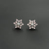 pink stone 925 silver earrings