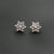 pink stone 925 silver earrings