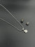 Sterling 925 silver chain pendant set with earrings