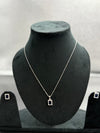 Sterling 925 silver chain pendant set with earrings