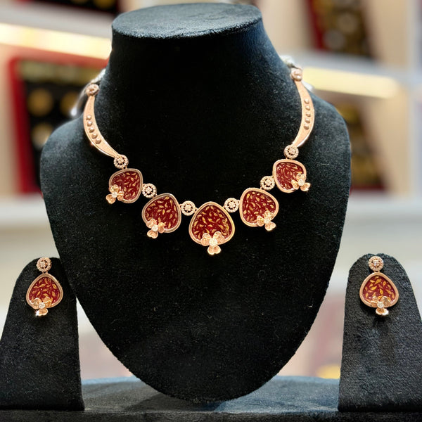 Rose gold 925 Silver Necklace