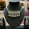 Green Emerald white Moti 925 silver necklace