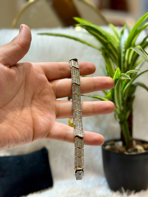 Pure Silver bracelet with cz stones