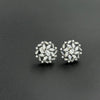 White stone 925 silver earrings