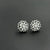 White stone 925 silver earrings