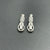 white stone 925 silver earrings