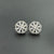 white stone 925 silver earrings