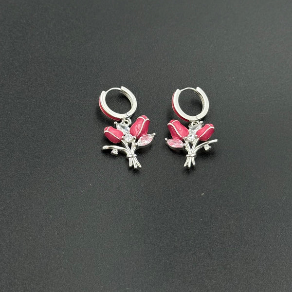 925 enamel bali earrings
